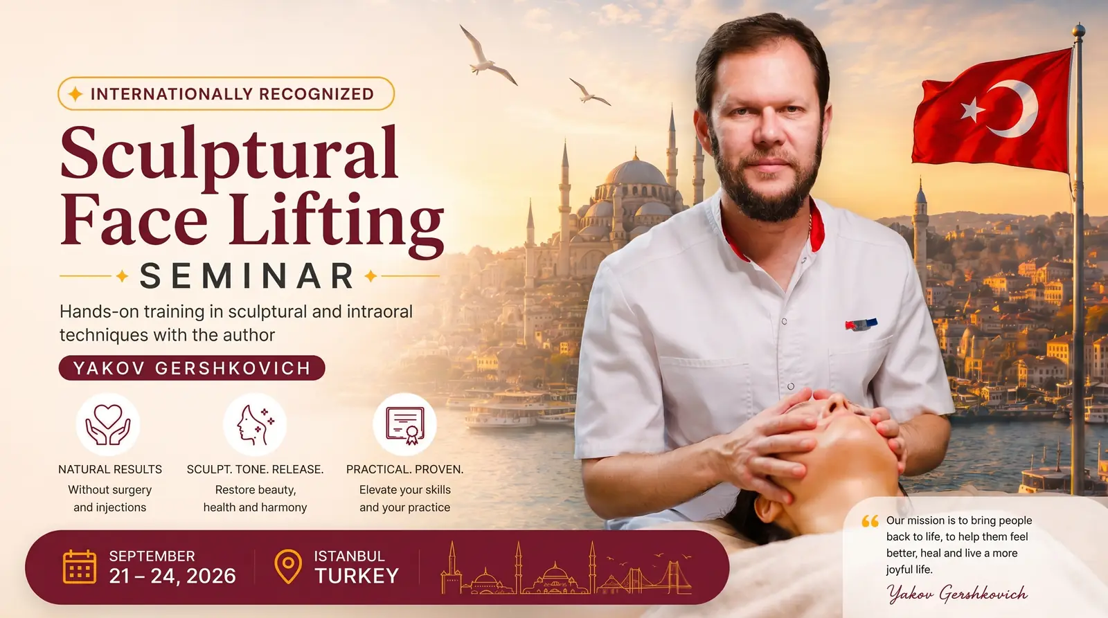 Sculptural Face Lifting Seminar with Yakov Gershkovich — Istanbul, 21–24 September 2026